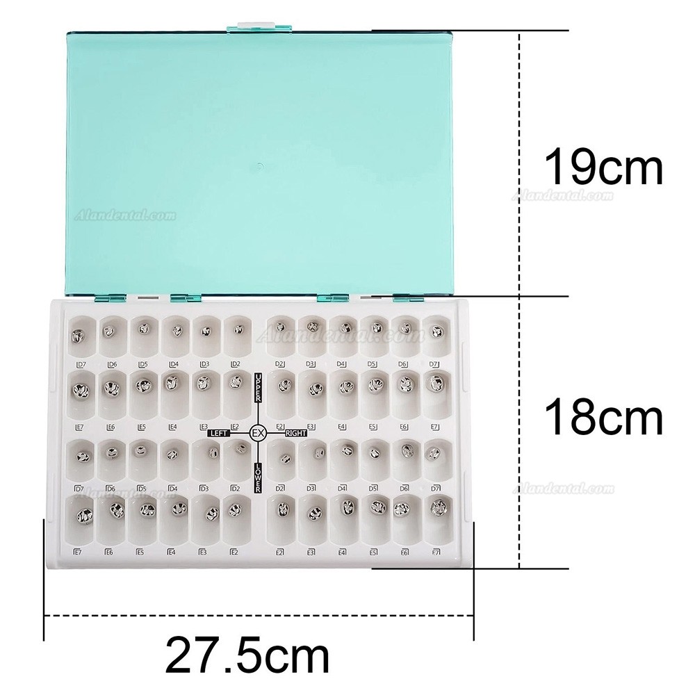48Pcs/Box Dental Kid Crown Preformed Metal Crown Stainless Steel Temporary Crown